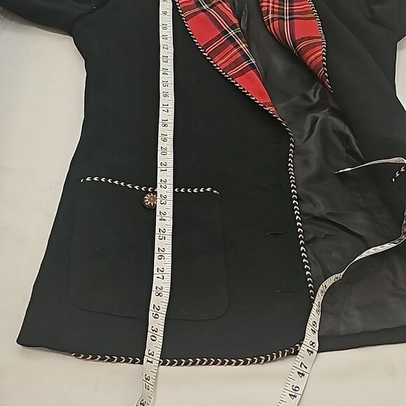 Patti Cappalli vintage plaid and black sweater blazer size small - Picture 11 of 16